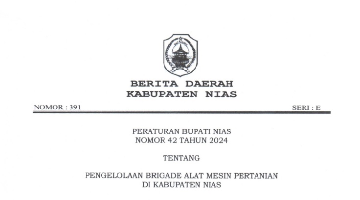 PERBUP BRIGADE ALSINTAN